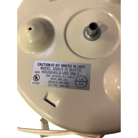 Vintage Rival Fiesta Crock-Ette 1 Qt Slow Cooker – Model 3200/3 – Tested & Works - Picture 10 of 16